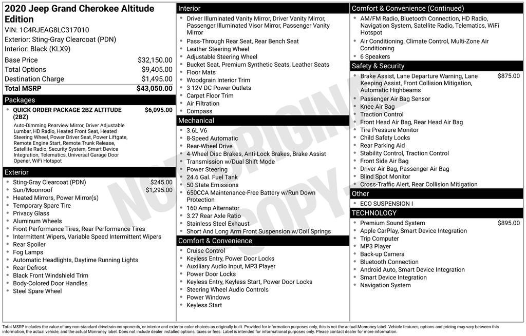 2020 Jeep Grand Cherokee Altitude