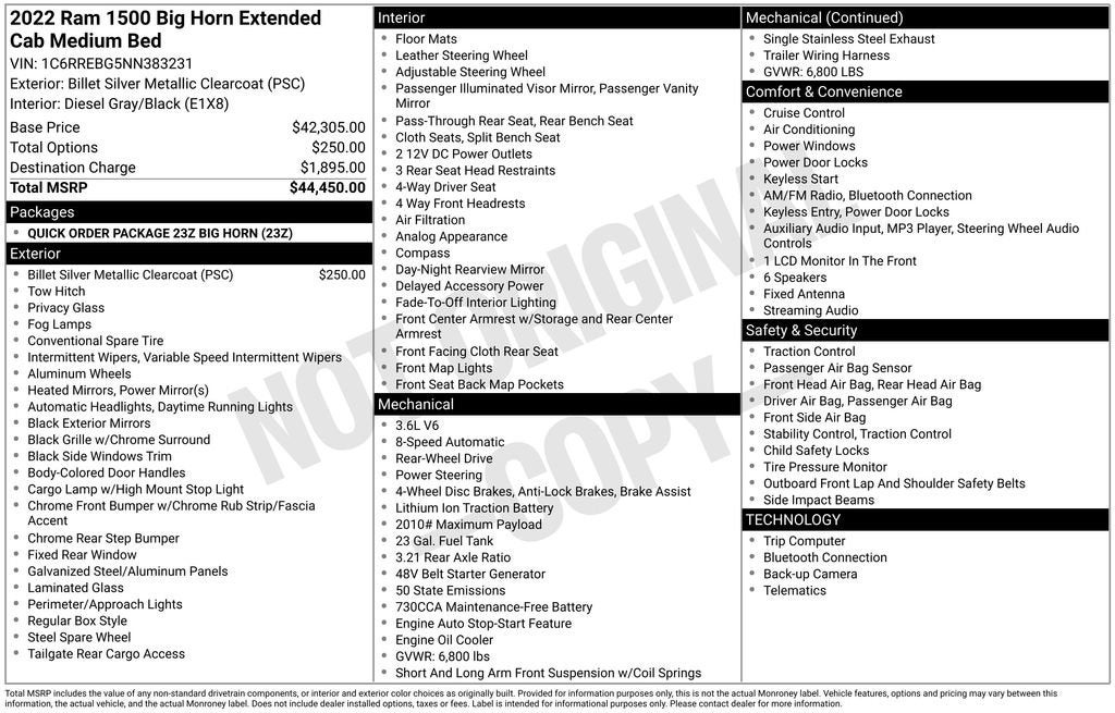 2022 RAM 1500 Big Horn