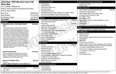 2023 RAM 1500 Big Horn Crew Cab 4x2 5'7" Box