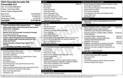 2024 Chevrolet Corvette Z06 3LZ