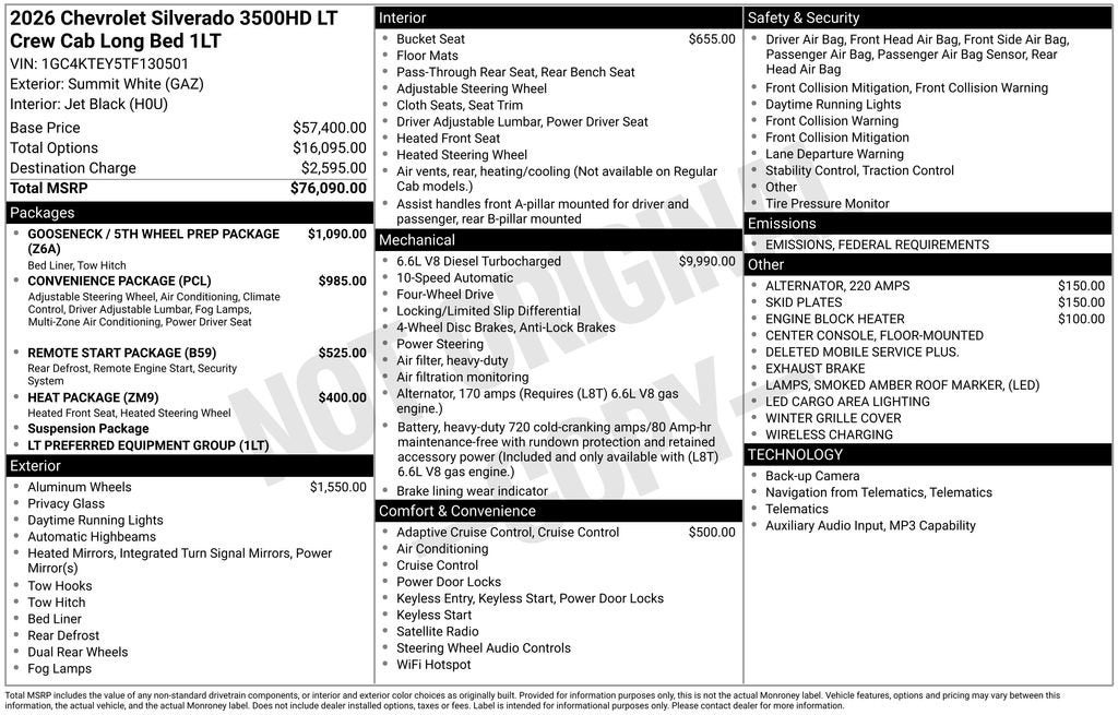 2026 Chevrolet Silverado 3500 HD LT DRW