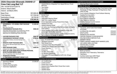 2026 Chevrolet Silverado 3500 HD LT DRW