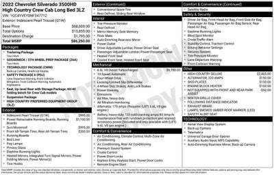 2022 Chevrolet Silverado 3500 HD High Country DRW