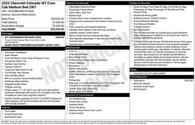 2022 Chevrolet Colorado WT