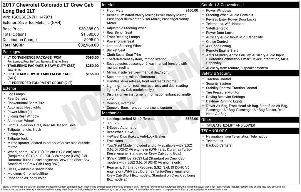 2017 Chevrolet Colorado 2WD LT