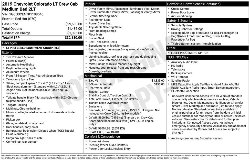 2019 Chevrolet Colorado 2WD LT