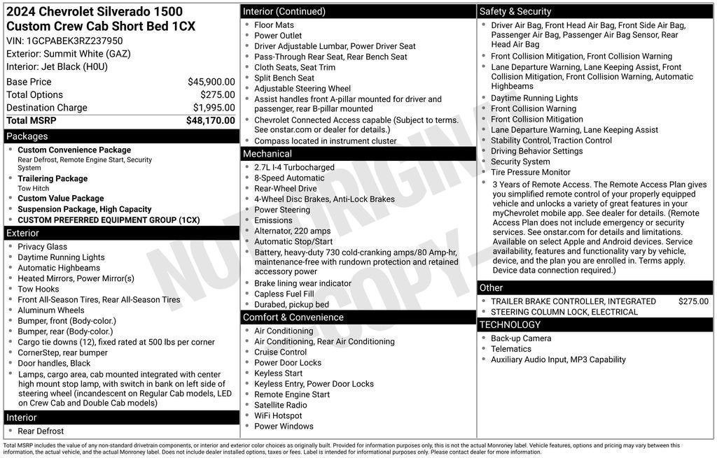 2024 Chevrolet Silverado 1500 Custom