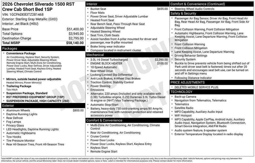 2026 Chevrolet Silverado 1500 RST