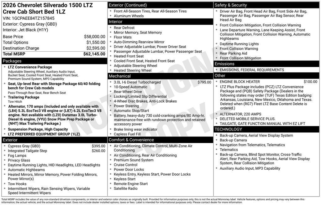 2026 Chevrolet Silverado 1500 LTZ
