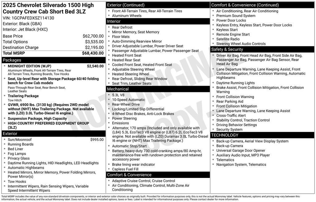 2025 Chevrolet Silverado 1500 High Country