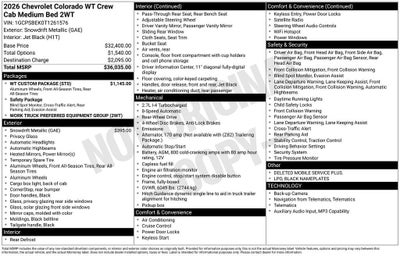 2026 Chevrolet Colorado WT