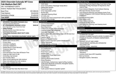 2025 Chevrolet Colorado WT/LT