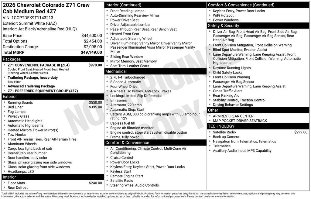 2026 Chevrolet Colorado Z71