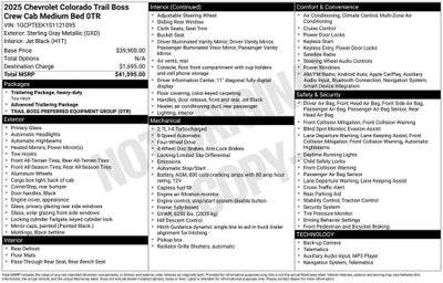 2025 Chevrolet Colorado Trail Boss