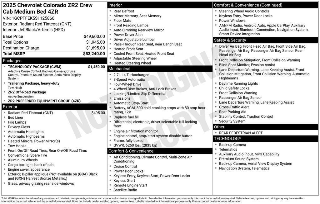 2025 Chevrolet Colorado ZR2