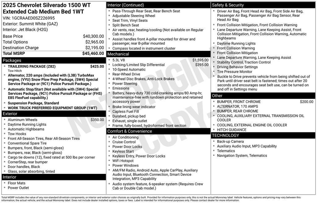 2025 Chevrolet Silverado 1500 WT