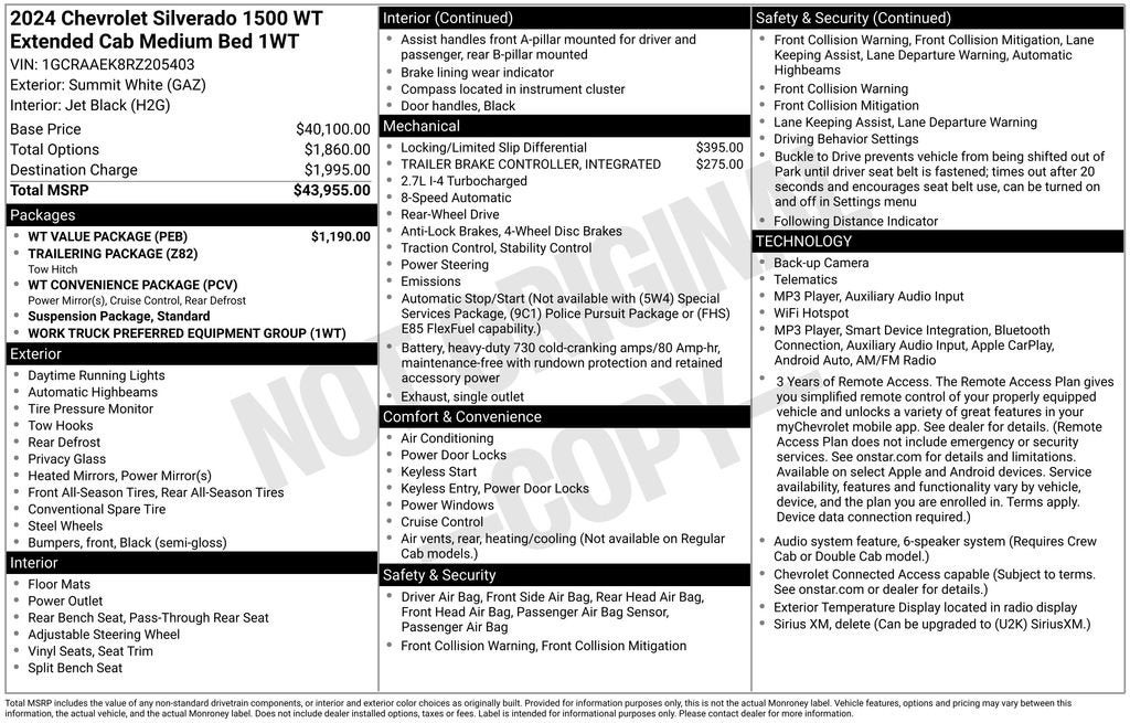 2024 Chevrolet Silverado 1500 WT