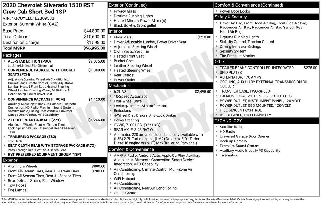 2020 Chevrolet Silverado 1500 RST
