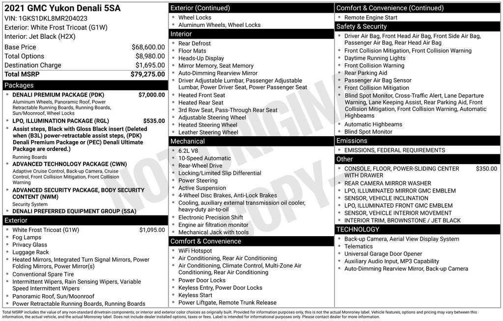 2021 GMC Yukon Denali