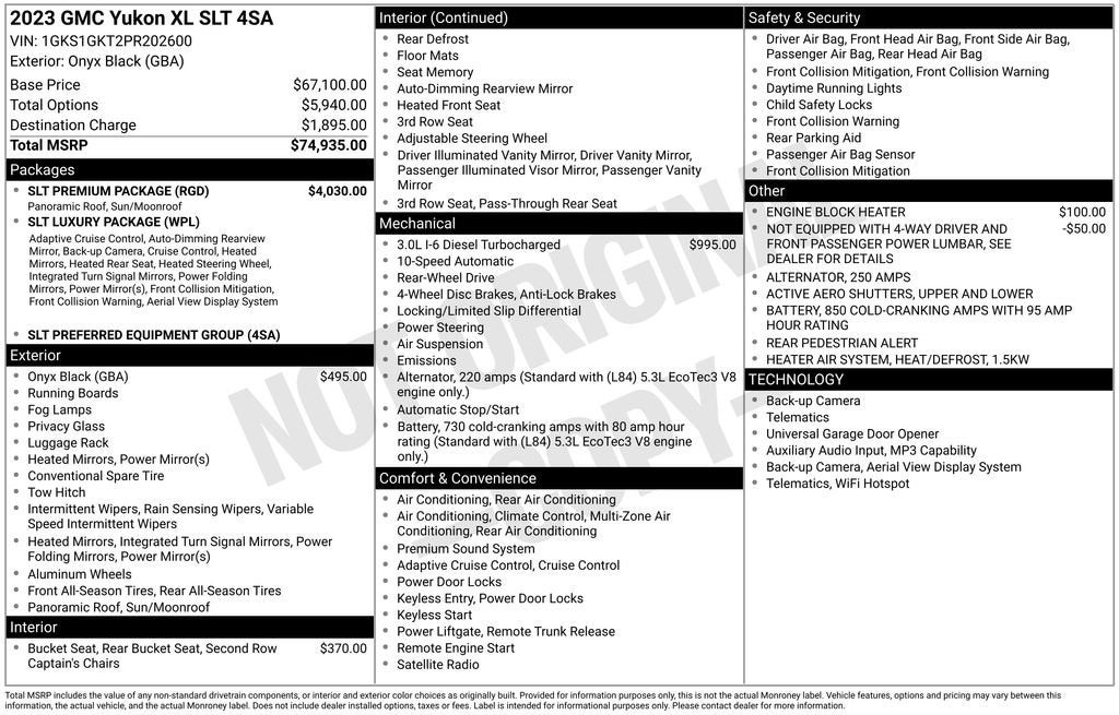 2023 GMC Yukon XL SLT
