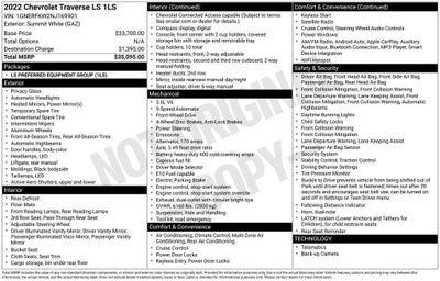 2022 Chevrolet Traverse LS
