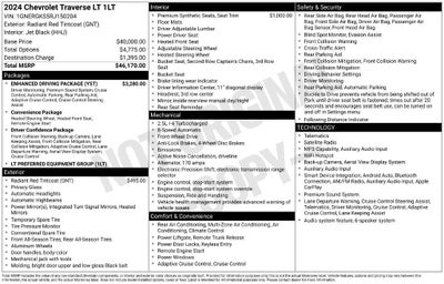 2024 Chevrolet Traverse LT