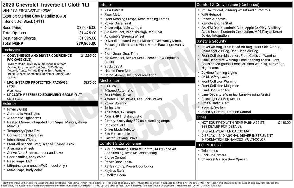 2023 Chevrolet Traverse LT Cloth