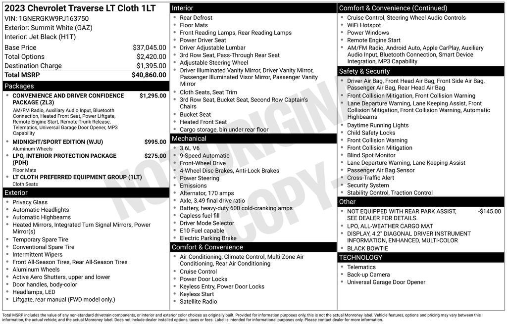 2023 Chevrolet Traverse LT Cloth