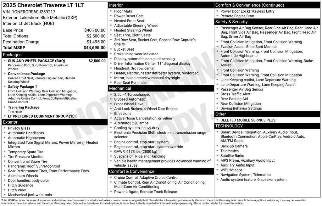 2025 Chevrolet Traverse LT