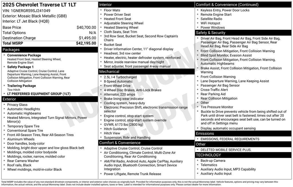 2025 Chevrolet Traverse LT