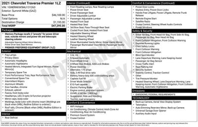 2021 Chevrolet Traverse Premier