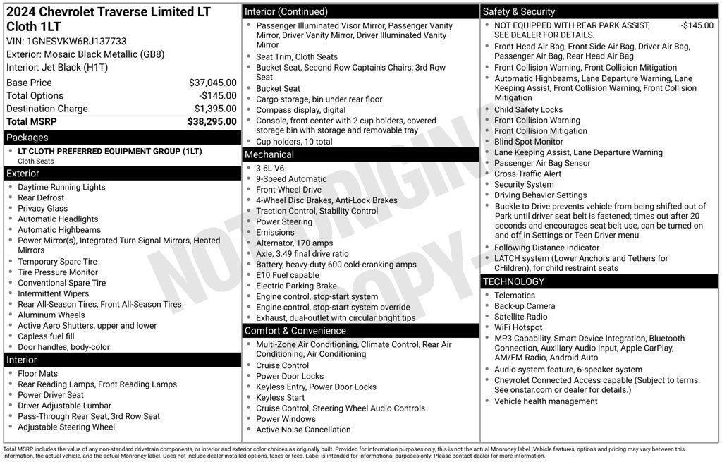 2024 Chevrolet Traverse Limited LT Cloth