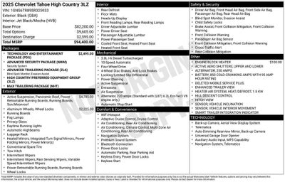 2025 Chevrolet Tahoe High Country