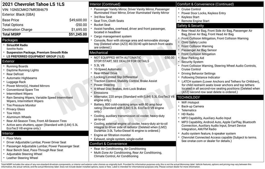 2021 Chevrolet Tahoe LS