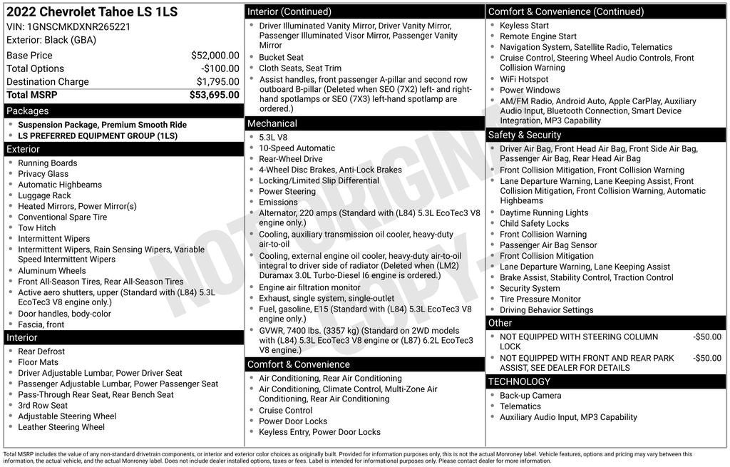 2022 Chevrolet Tahoe LS