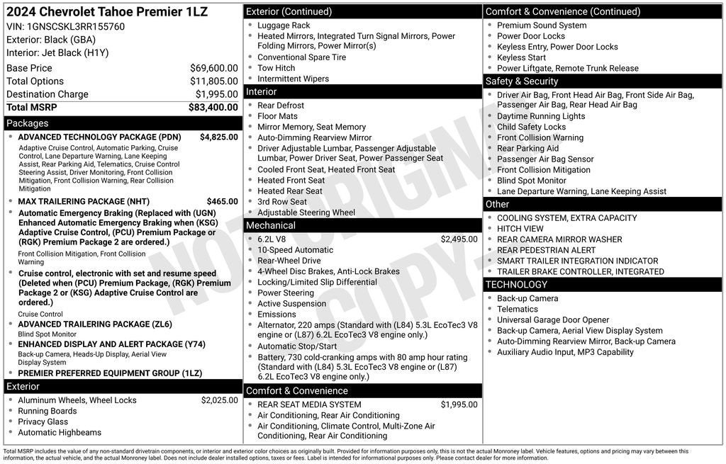 2024 Chevrolet Tahoe Premier