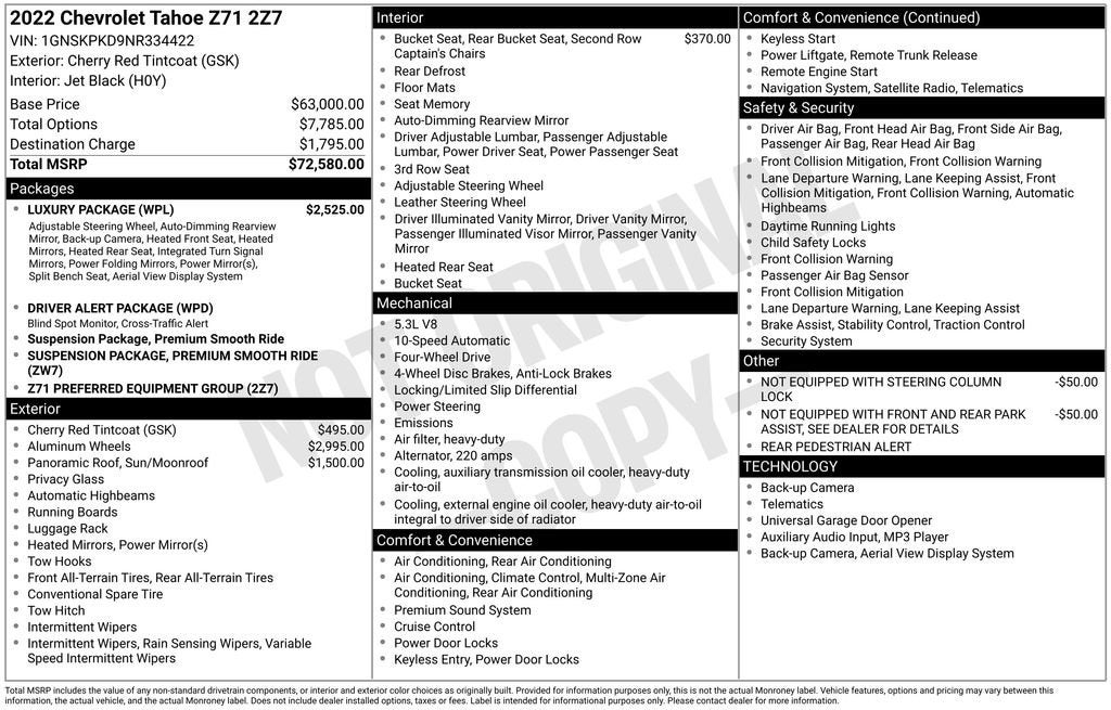 2022 Chevrolet Tahoe Z71