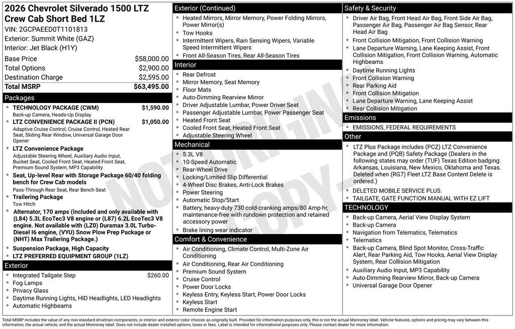 2026 Chevrolet Silverado 1500 LTZ