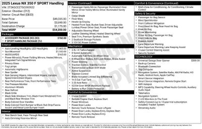 2025 Lexus NX 350 F SPORT Handling