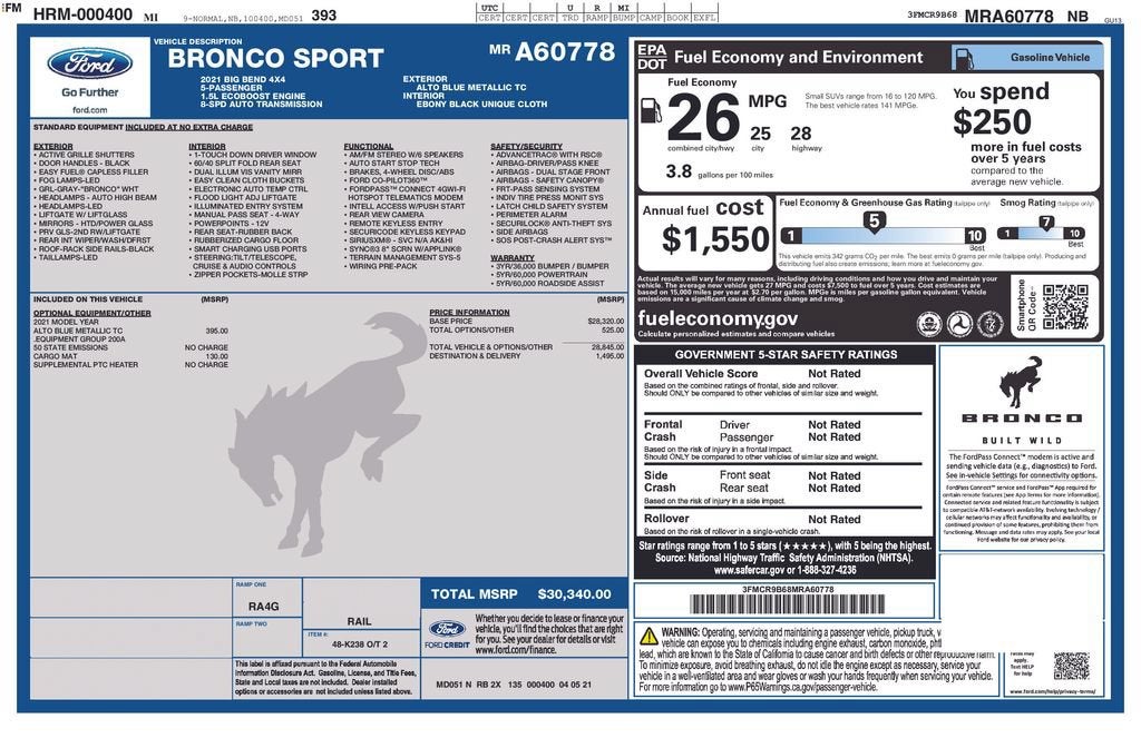 2021 Ford Bronco Sport Big Bend