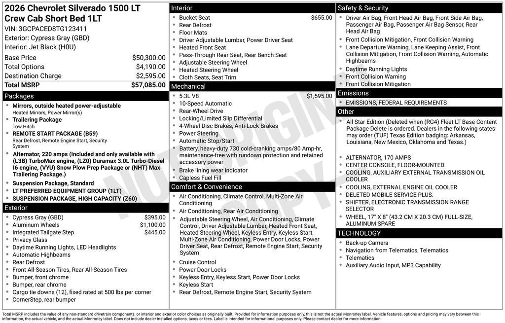 2026 Chevrolet Silverado 1500 LT