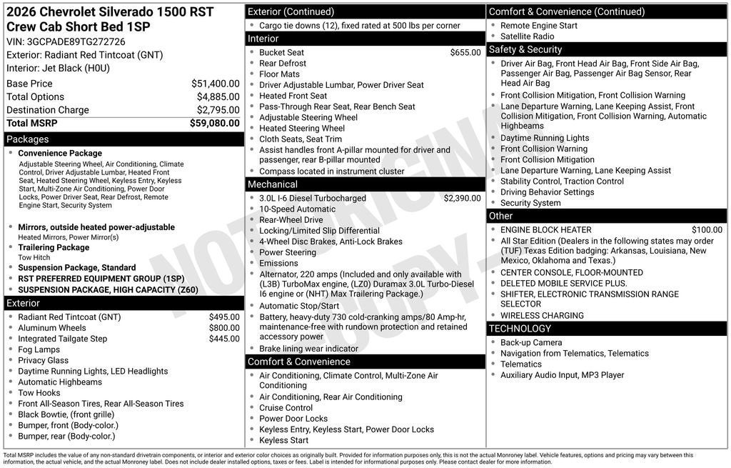 2026 Chevrolet Silverado 1500 RST