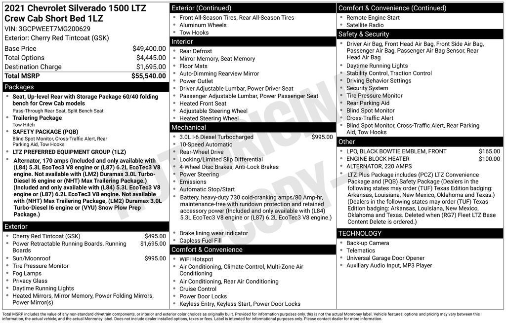 2021 Chevrolet Silverado 1500 LTZ
