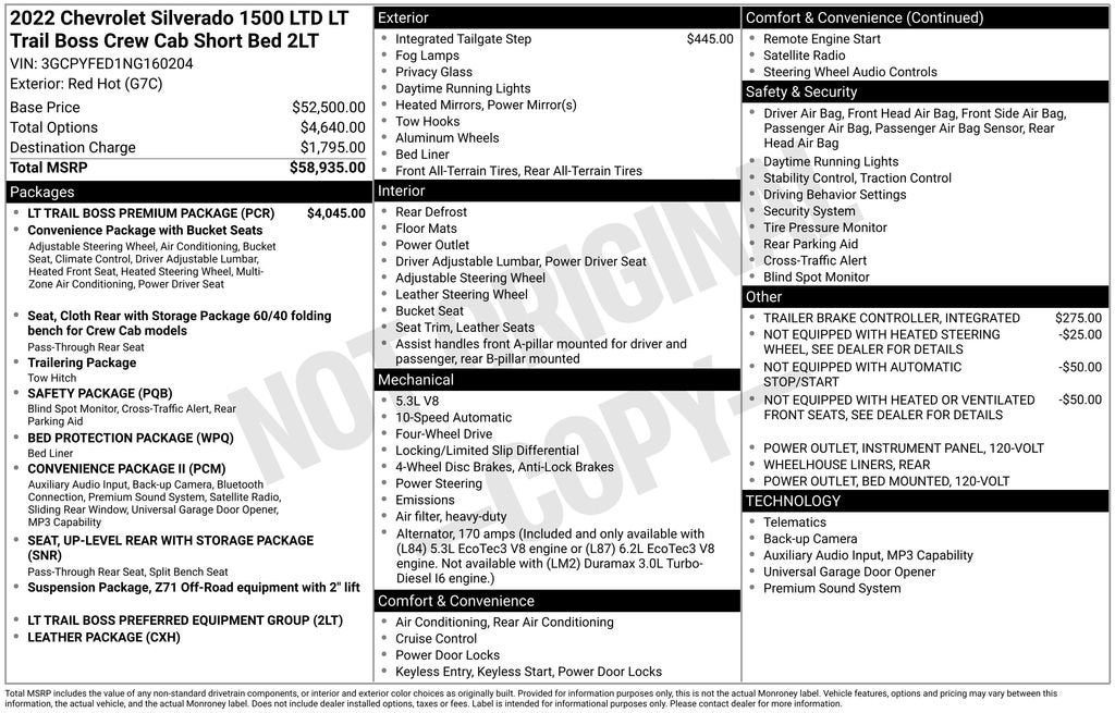 2022 Chevrolet Silverado 1500 LTD LT Trail Boss
