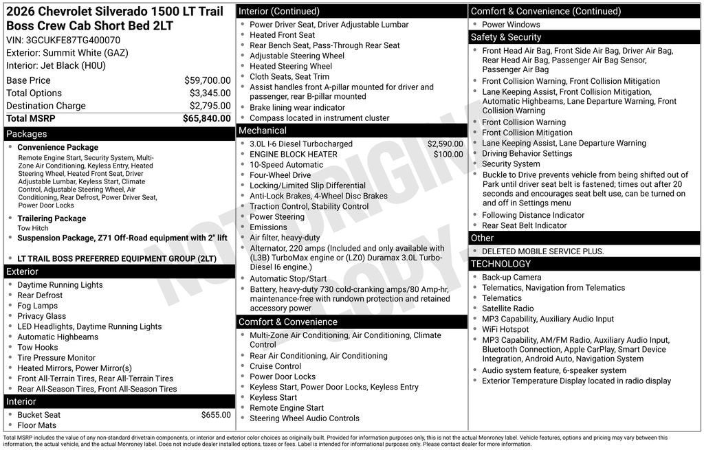 2026 Chevrolet Silverado 1500 LT Trail Boss