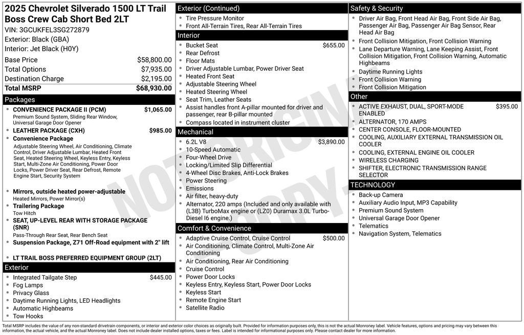2025 Chevrolet Silverado 1500 LT Trail Boss