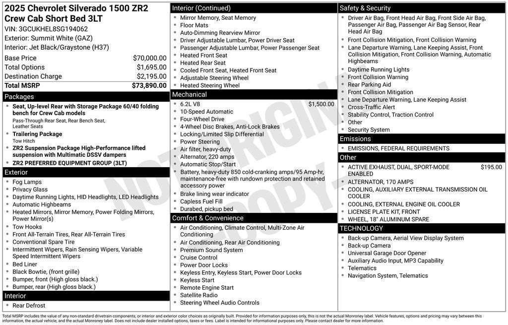 2025 Chevrolet Silverado 1500 ZR2