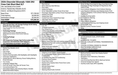 2026 Chevrolet Silverado 1500 ZR2