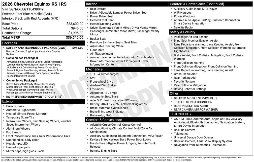2026 Chevrolet Equinox RS