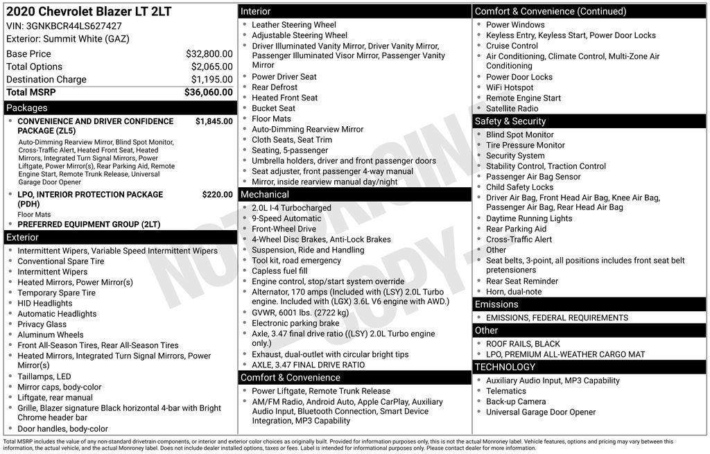 2020 Chevrolet Blazer 2LT